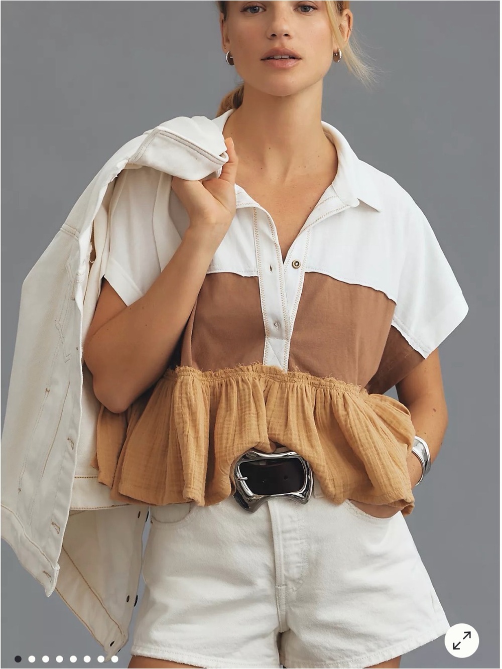 Pilcro Bonfire Rugby Top from Anthropologie size large